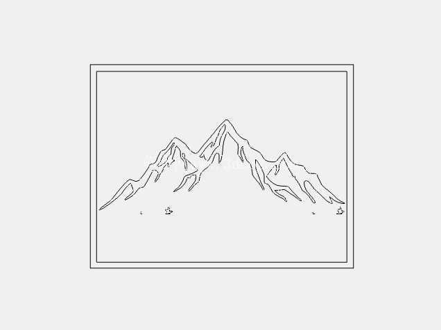 山的轮廓