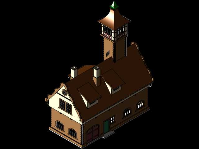 Vollmer 7777 Polizeirevier 7,车库MIT Turm