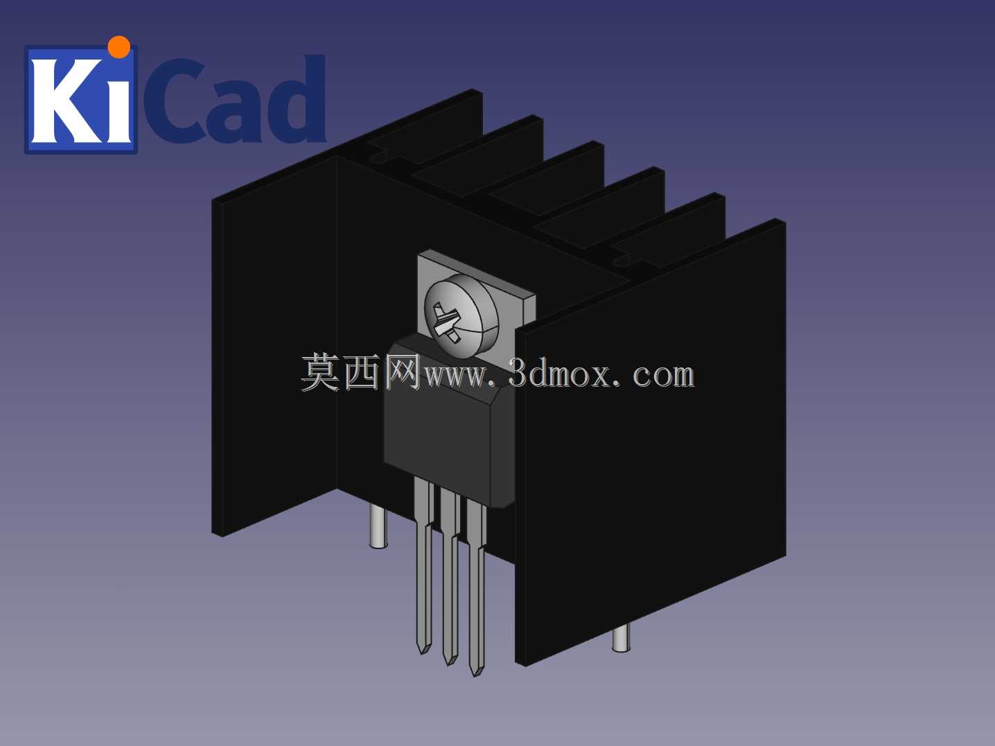 kicad for HeatSink 30x25x25mm