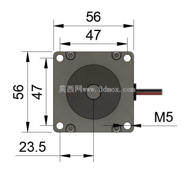  stepperonline 3NM NEMA 23�����綯��4.2A 4ϵ10mm��