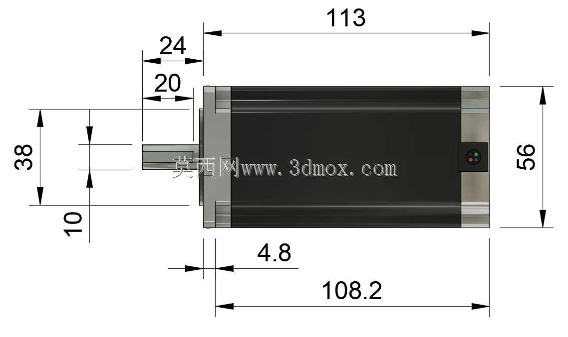  stepperonline 3NM NEMA 23�����綯��4.2A 4ϵ10mm��