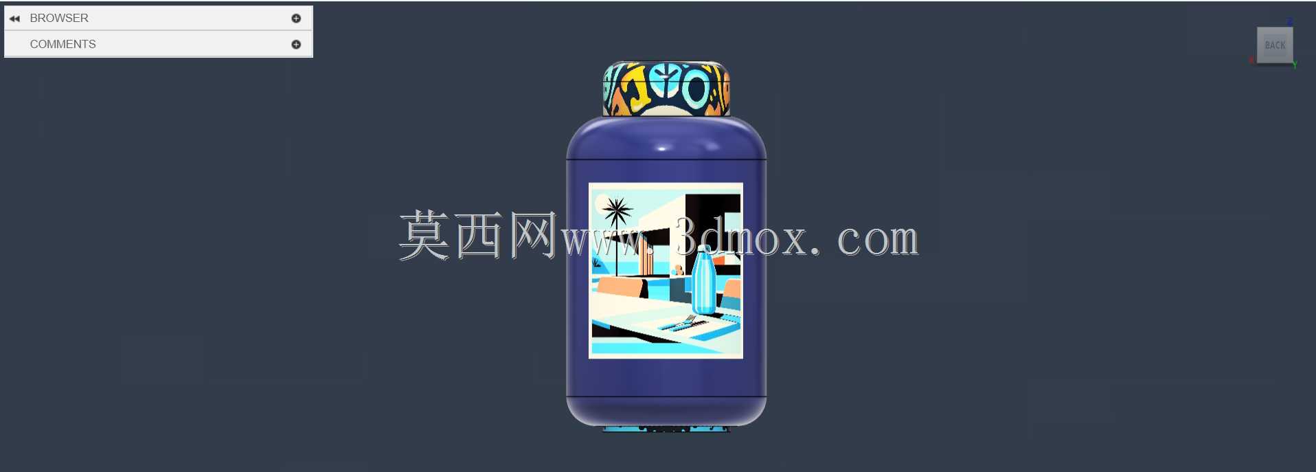 视觉上 - 吸引水瓶