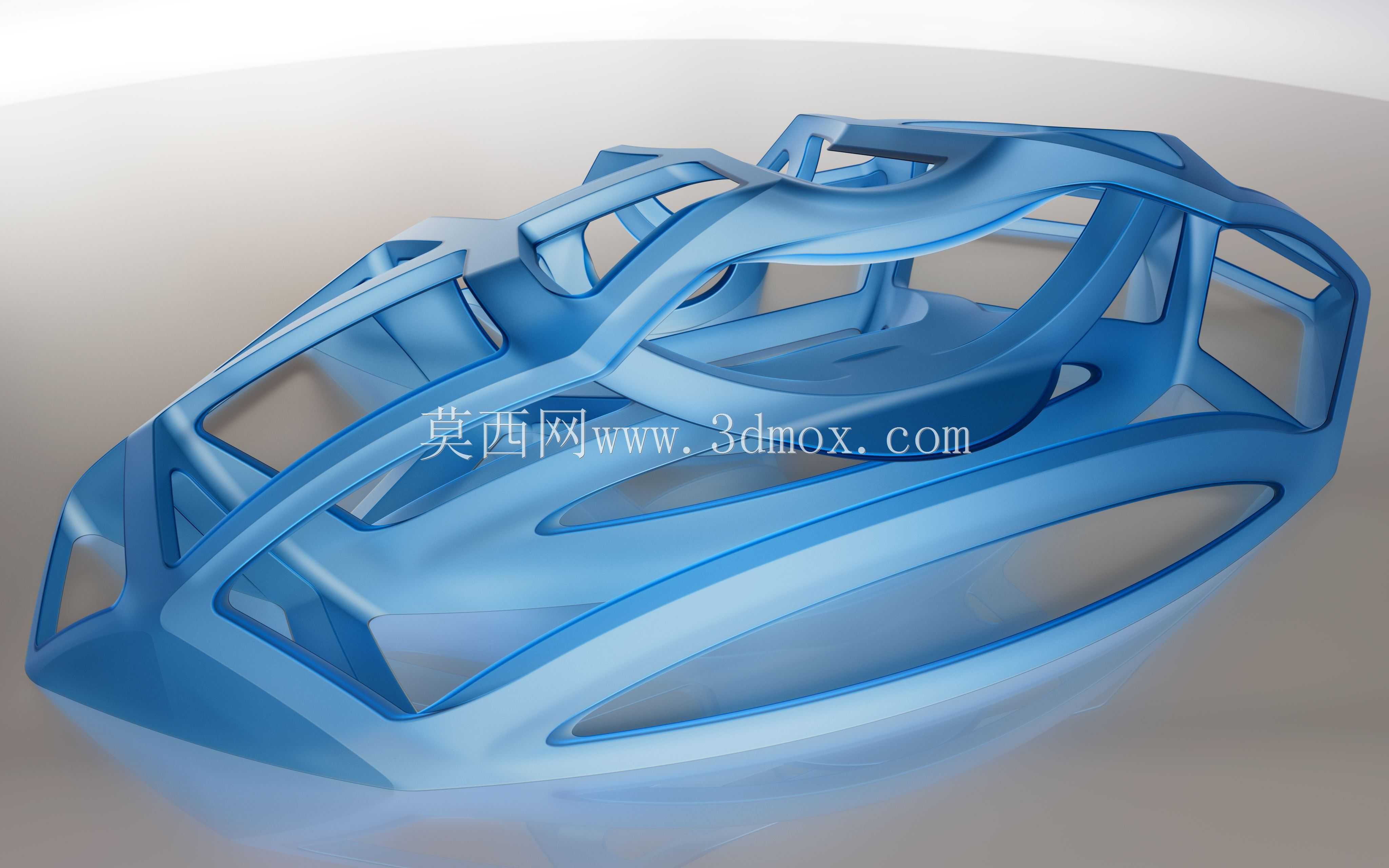 倒角的立方角投影衍生的3D抽象形状