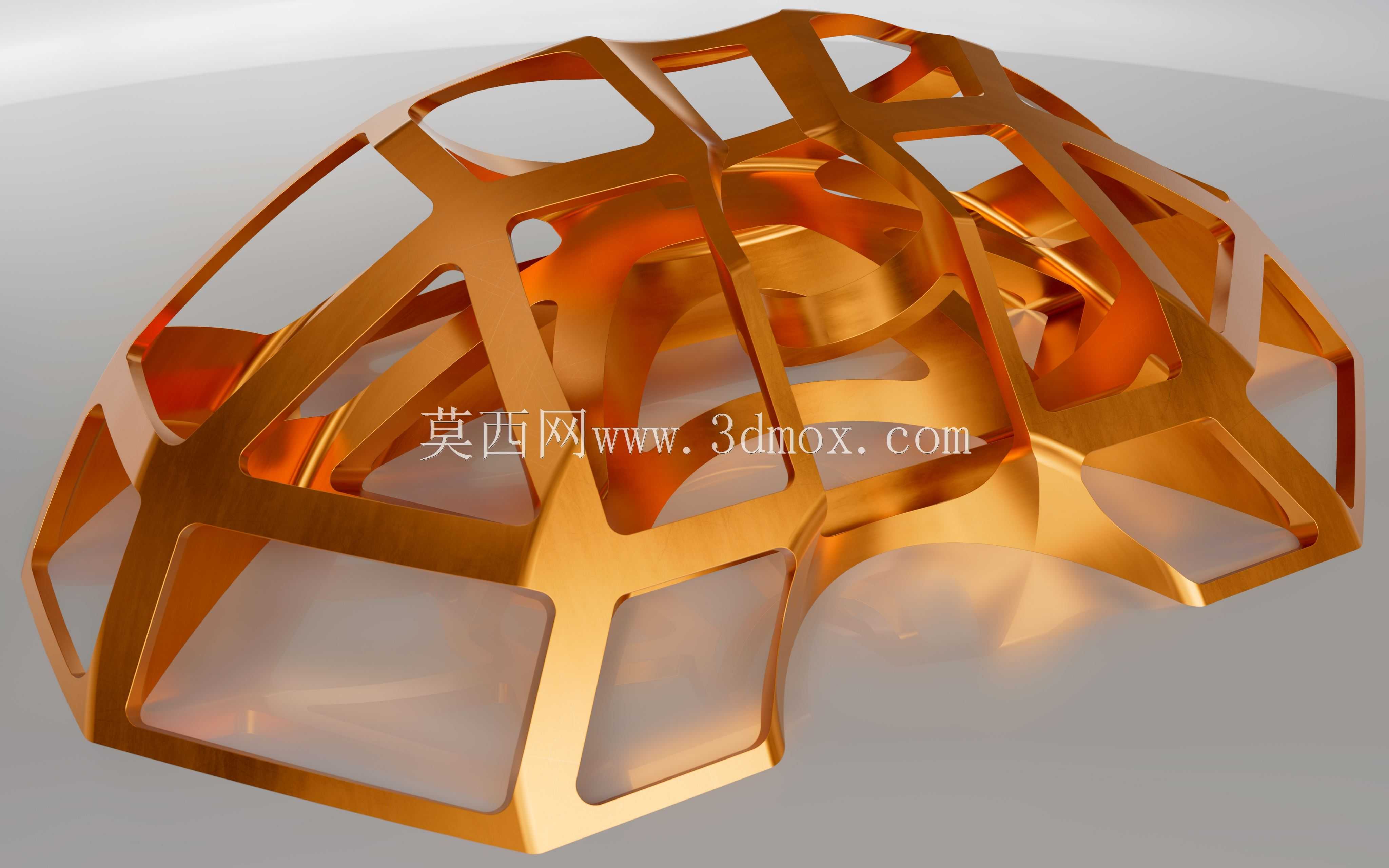 倒角的立方角投影衍生的3D抽象形状