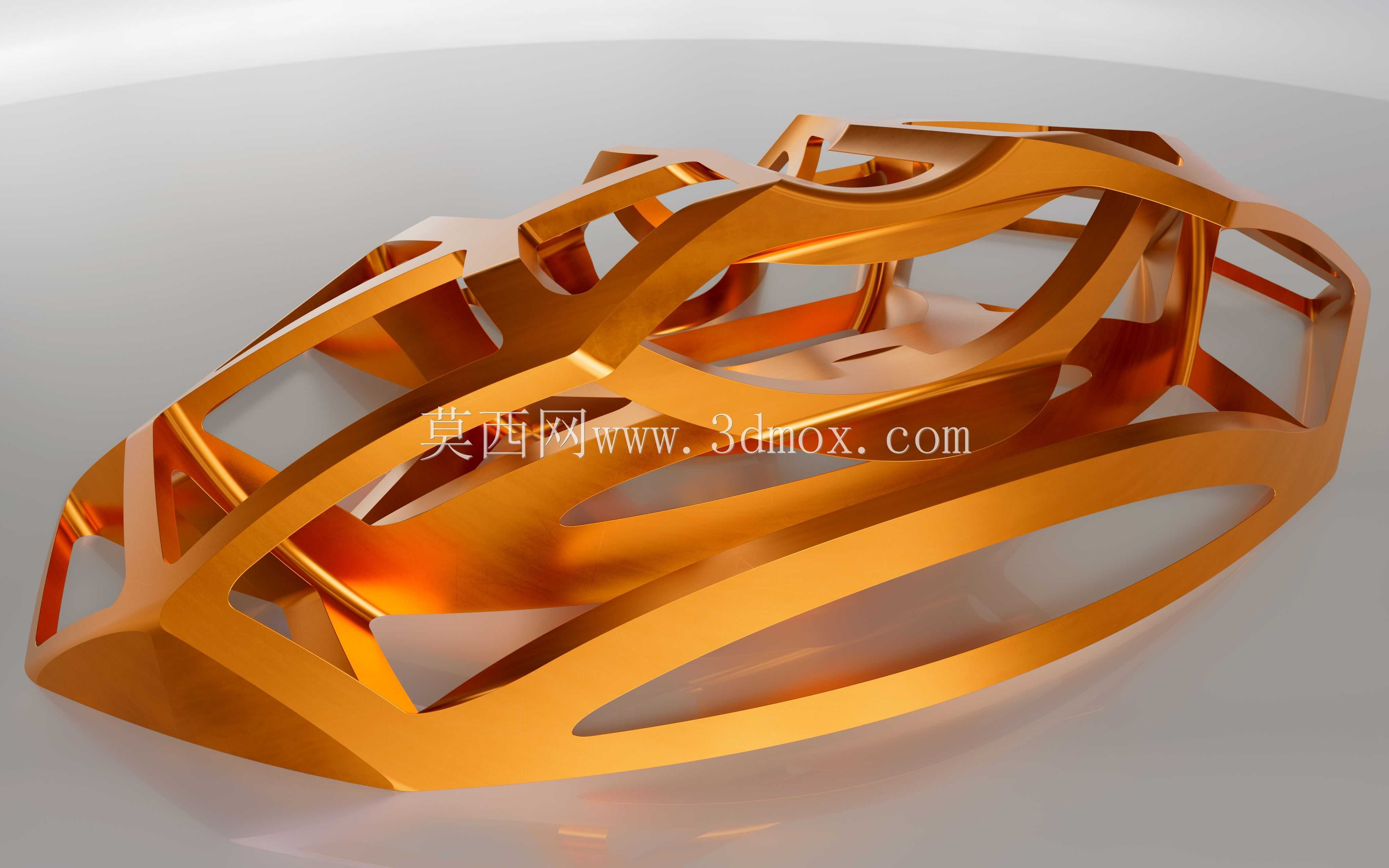 倒角的立方角投影衍生的3D抽象形状