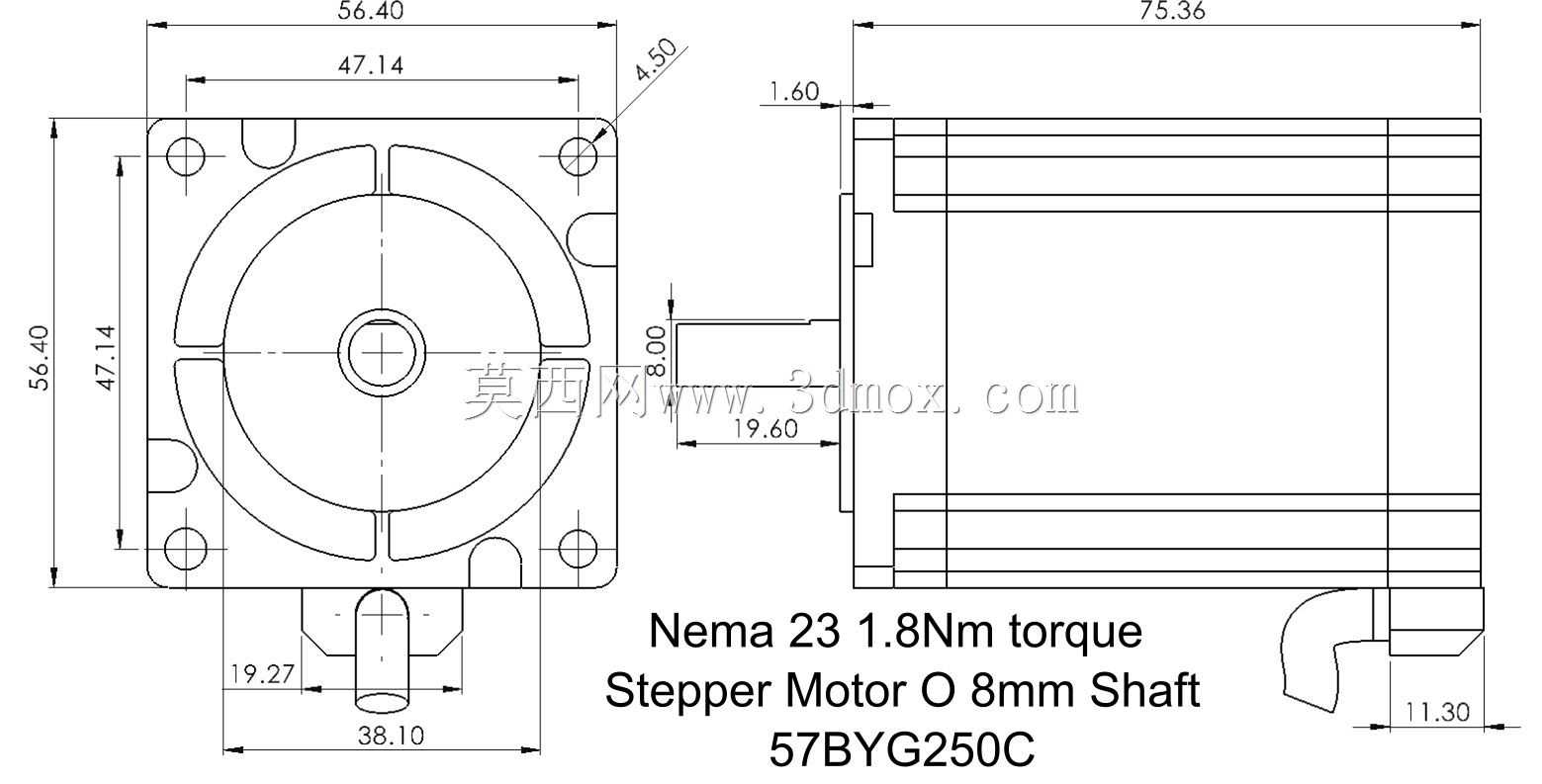 Nema 23 1.8Nm 57BYG250C