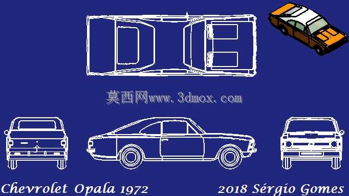 ѩ���� Opala 1972 ���� - S��rgio CAD CAM