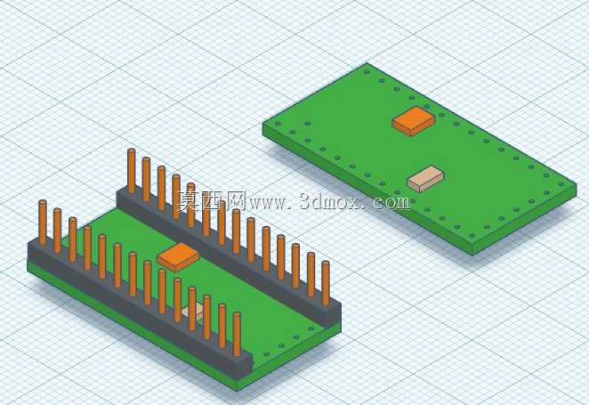 Teensyduino 4.0具有最大组件的尺寸精确模型 - 带有/没有销钉