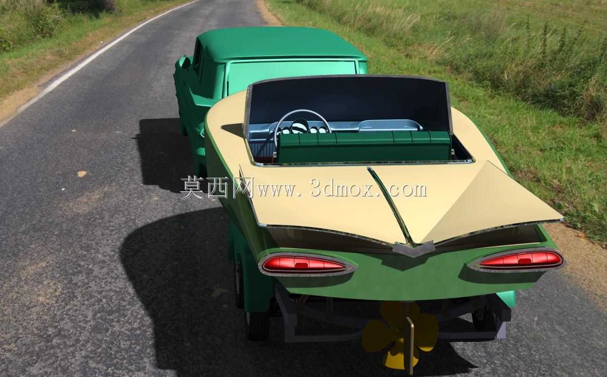 1959 年 Impala 快艇和拖车