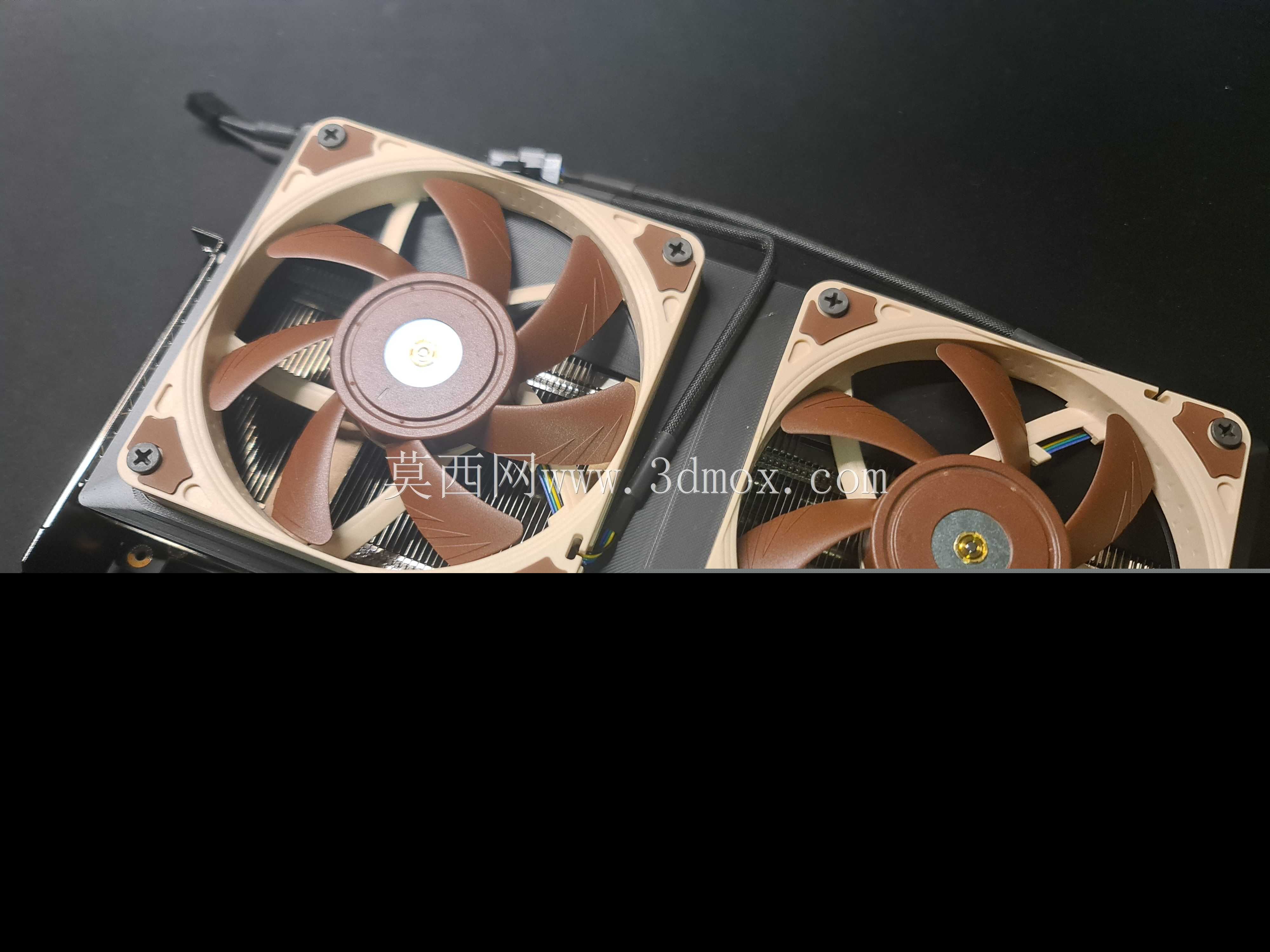 适用于 3070ti 和 Noctua NF-A12x15 或 NF-A12x25 的 GPU 导流罩