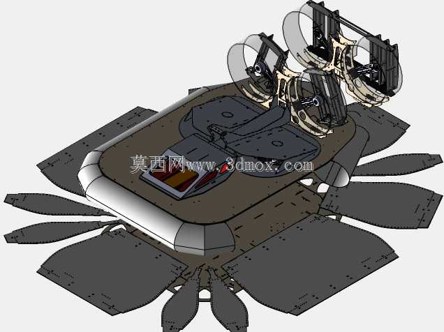  ModelHovercraft BlauerĽ���Ľ˹��Mehr Sperrholz Weniger 3D Druck 