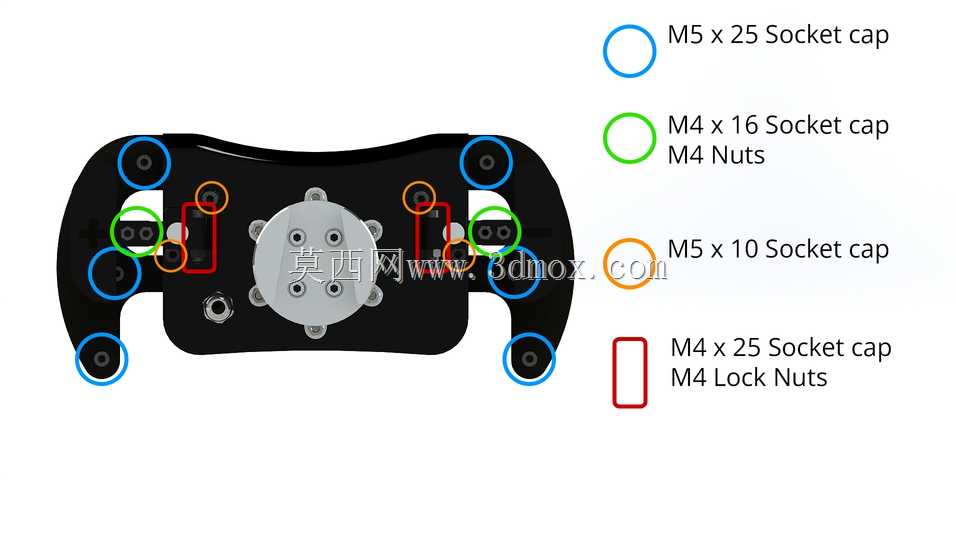 DIY F1 方向盘 - 高级 CAD 计划