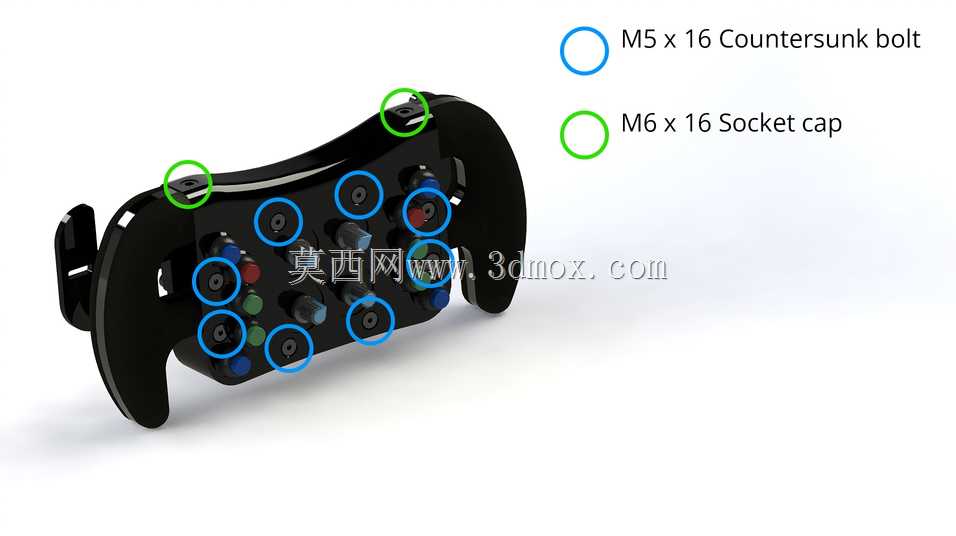 DIY F1 方向盘 - 高级 CAD 计划