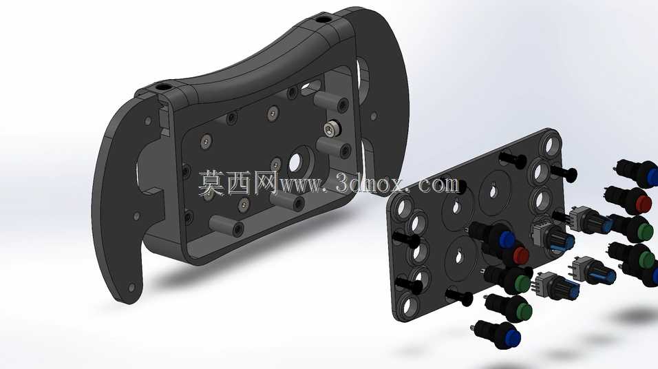 DIY F1 方向盘 - 高级 CAD 计划