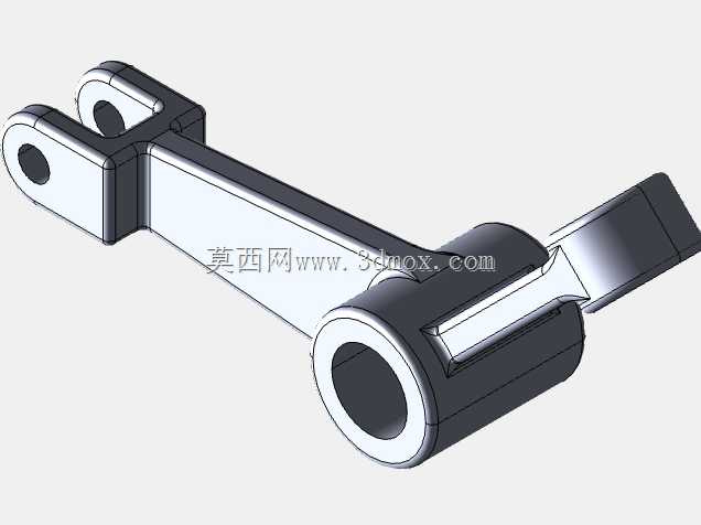 合金钢零件,带有老板挤出,切割和圆角特征