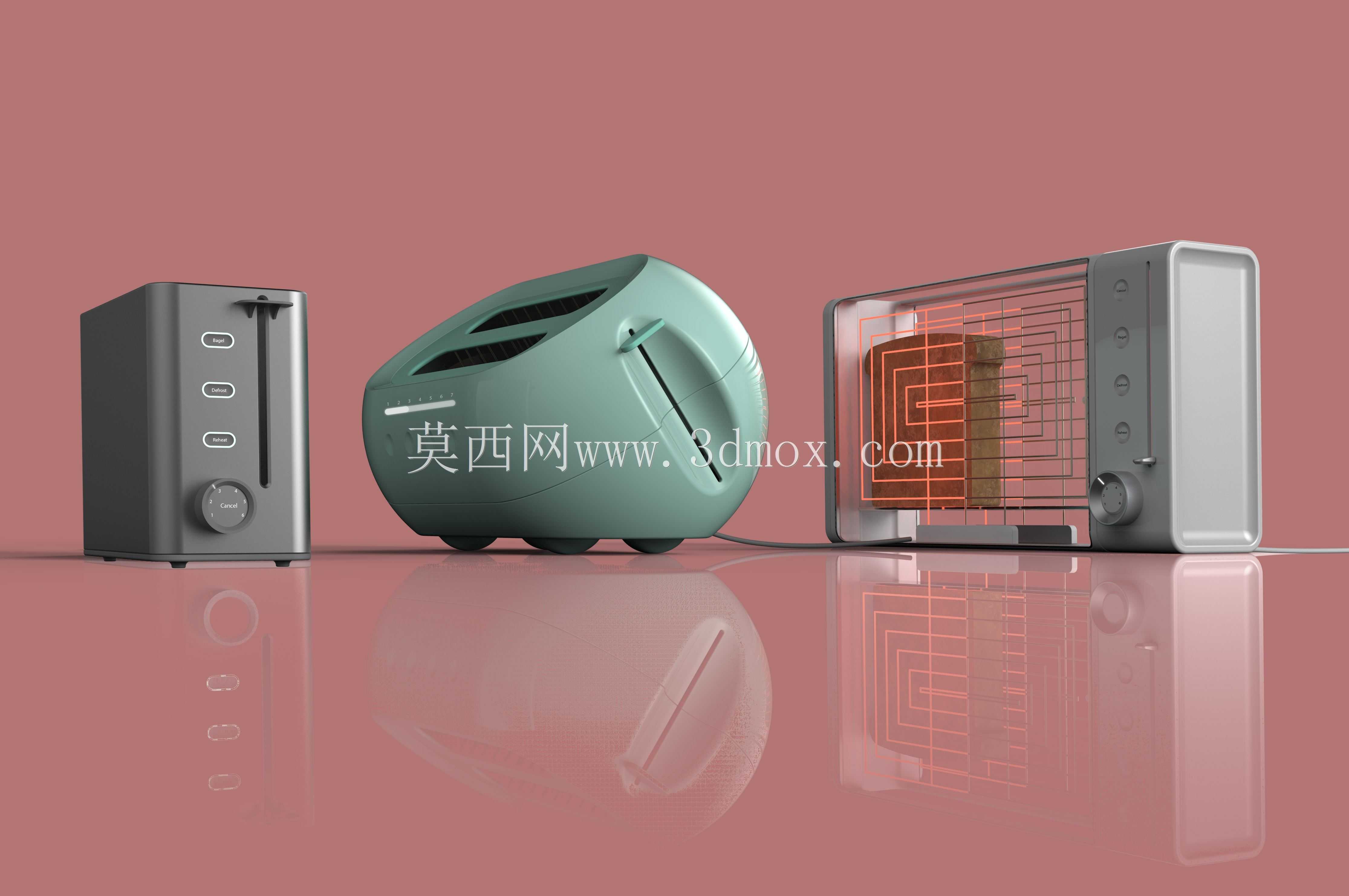 现代玻璃烤面包机