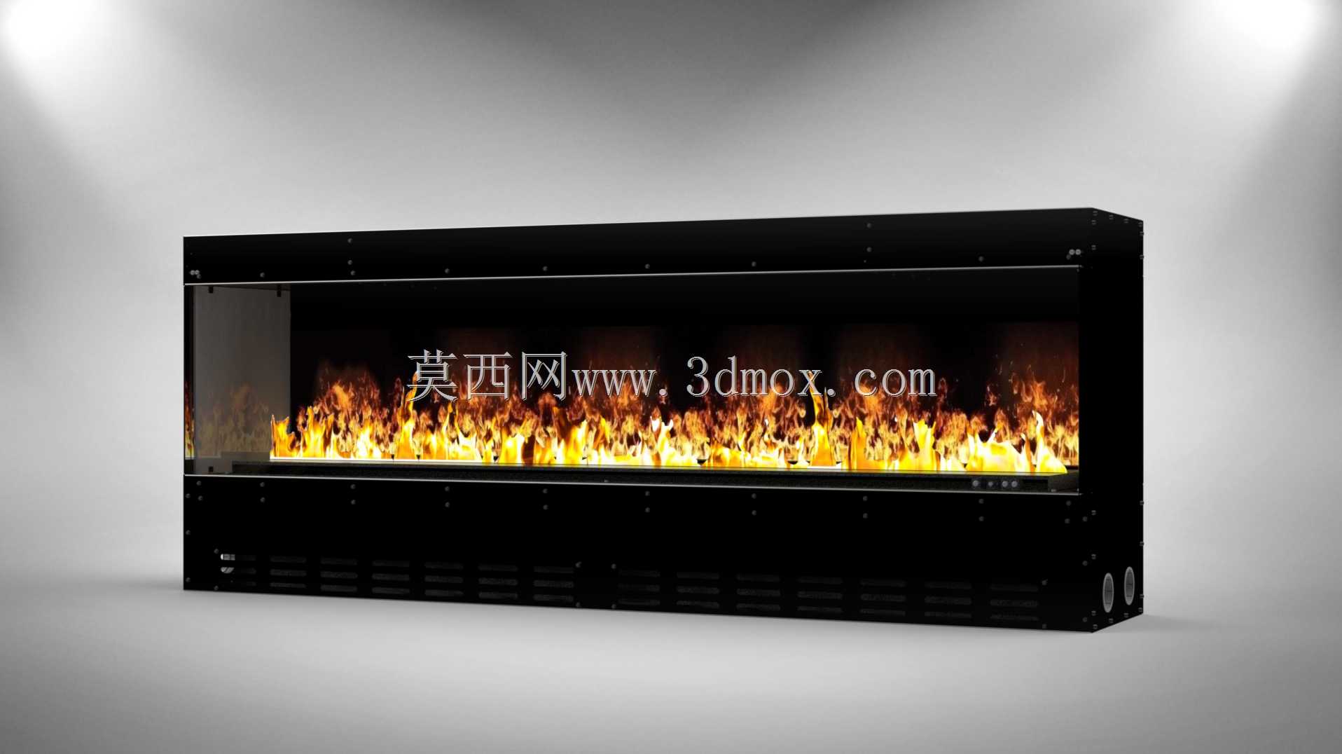 壁炉和整个房间的渲染 - 尽情享受吧!