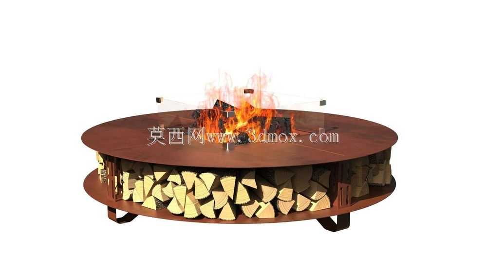 Circle 200 火桌 - 壁炉和原木整理器