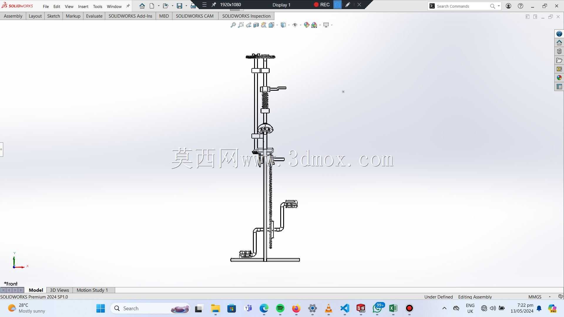 �ֳ�ʽ��ͷ -  SolidWorksģ��