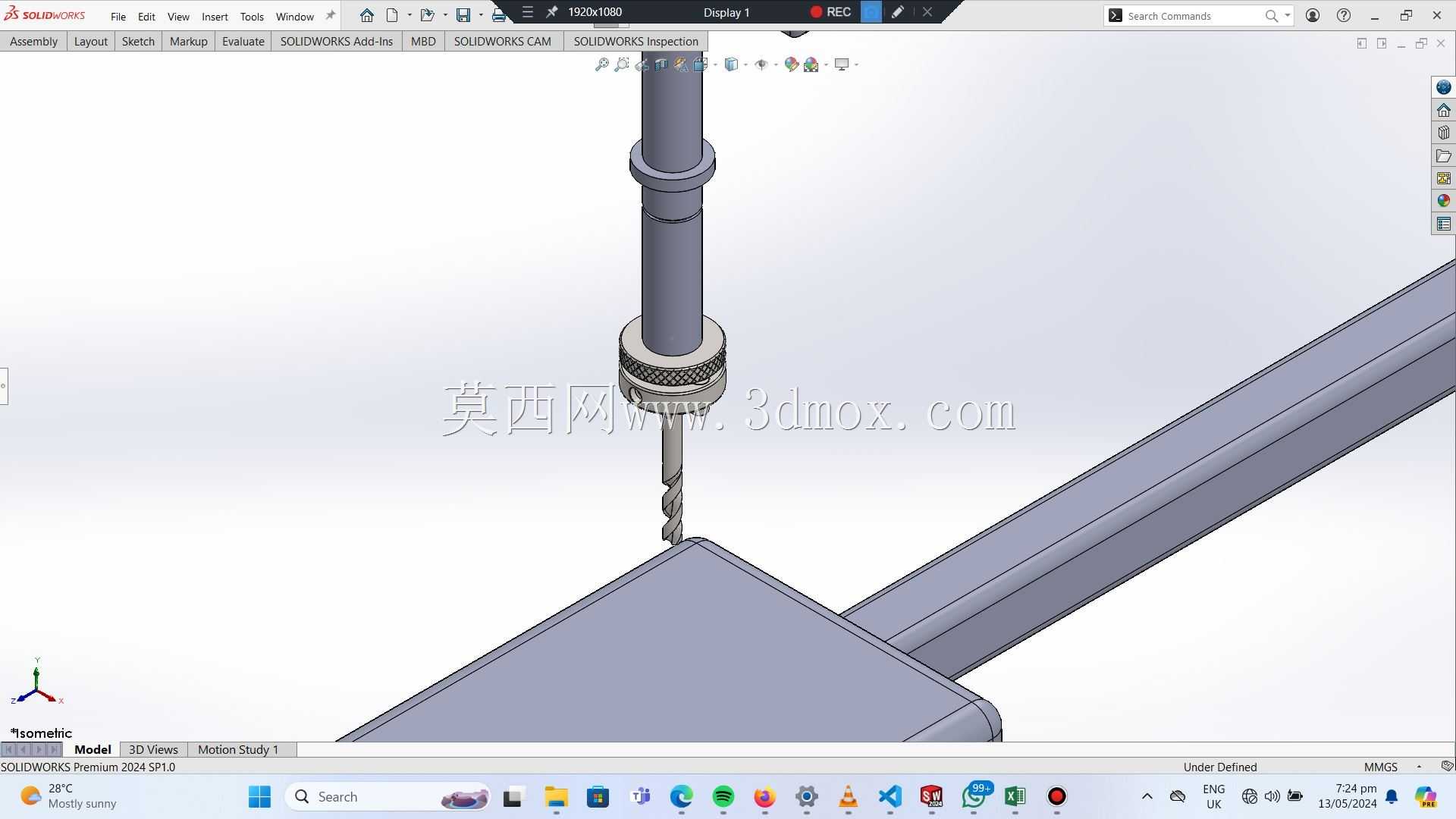 �ֳ�ʽ��ͷ -  SolidWorksģ��