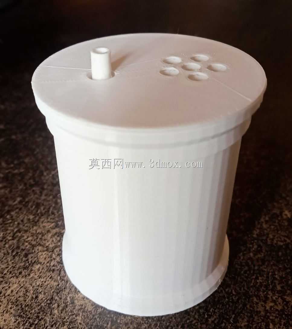 泄漏测试的泄漏测试拟合圆柱生物反应器3D可重复使用,可回收和模块化