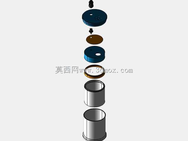 泄漏测试的泄漏测试拟合圆柱生物反应器3D可重复使用,可回收和模块化