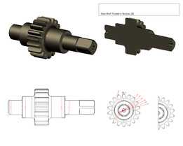 Autocad 3D 中的齿轮轴教程