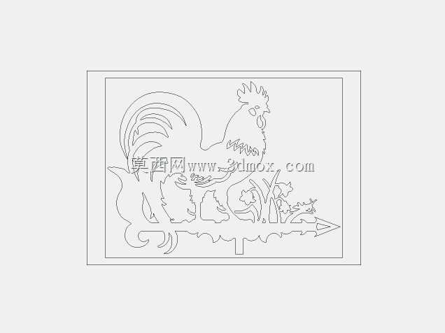 Weather Vane Rooster用于Lazer/等离子体切割