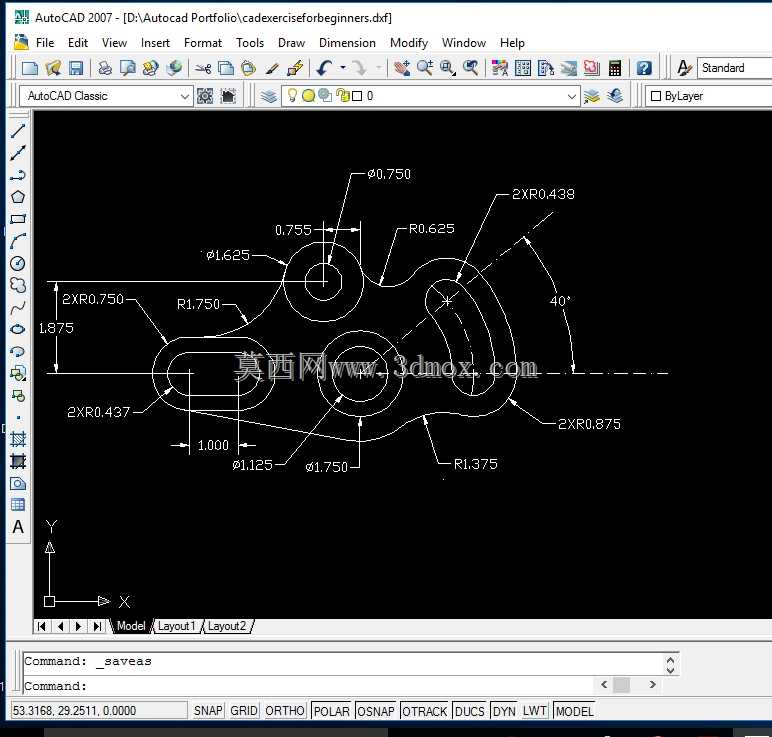 ��ѧ�ߵ�AutoCAD��ϰ