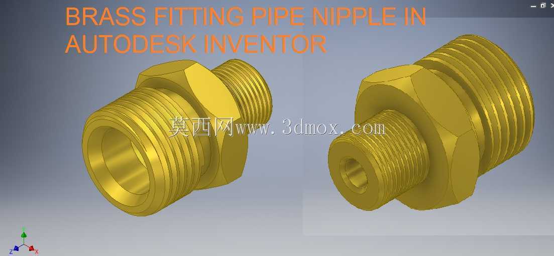 Autodesk Inventor 中的黄铜配件 || Inventor 中的管接头 || 管件 || Inventor 教程