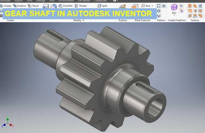 Autodesk Inventor 中的齿轮轴 || Inventor 教程 || 齿轮设计 || CAD 教程 || Inventor