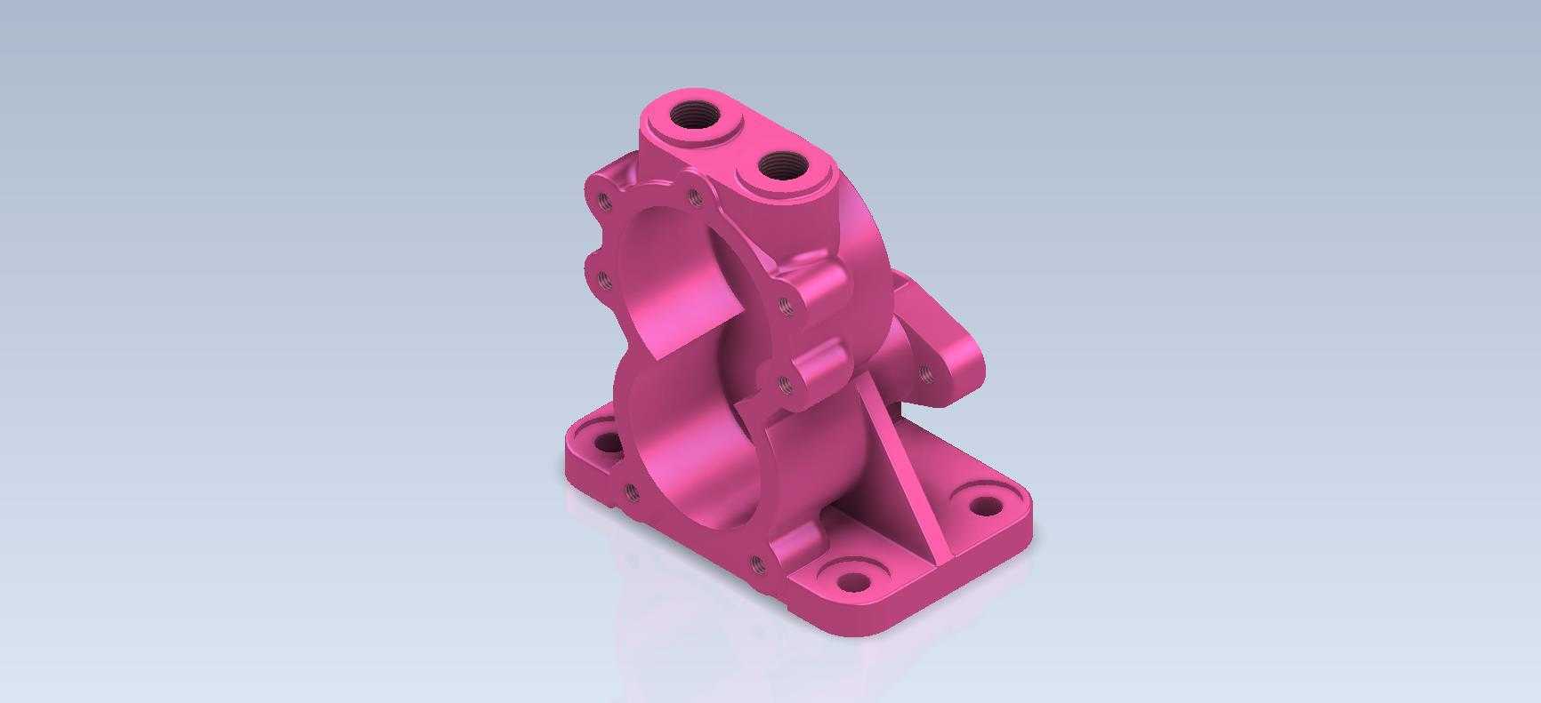 3D CAD基本锻炼/偏心活塞泵/齿轮泵车身/孟加拉邦/bomba de Engranes/autodesk Inventor Pro