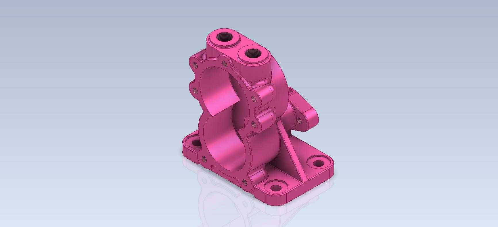 3D CAD基本锻炼/偏心活塞泵/齿轮泵车身/孟加拉邦/bomba de Engranes/autodesk Inventor Pro