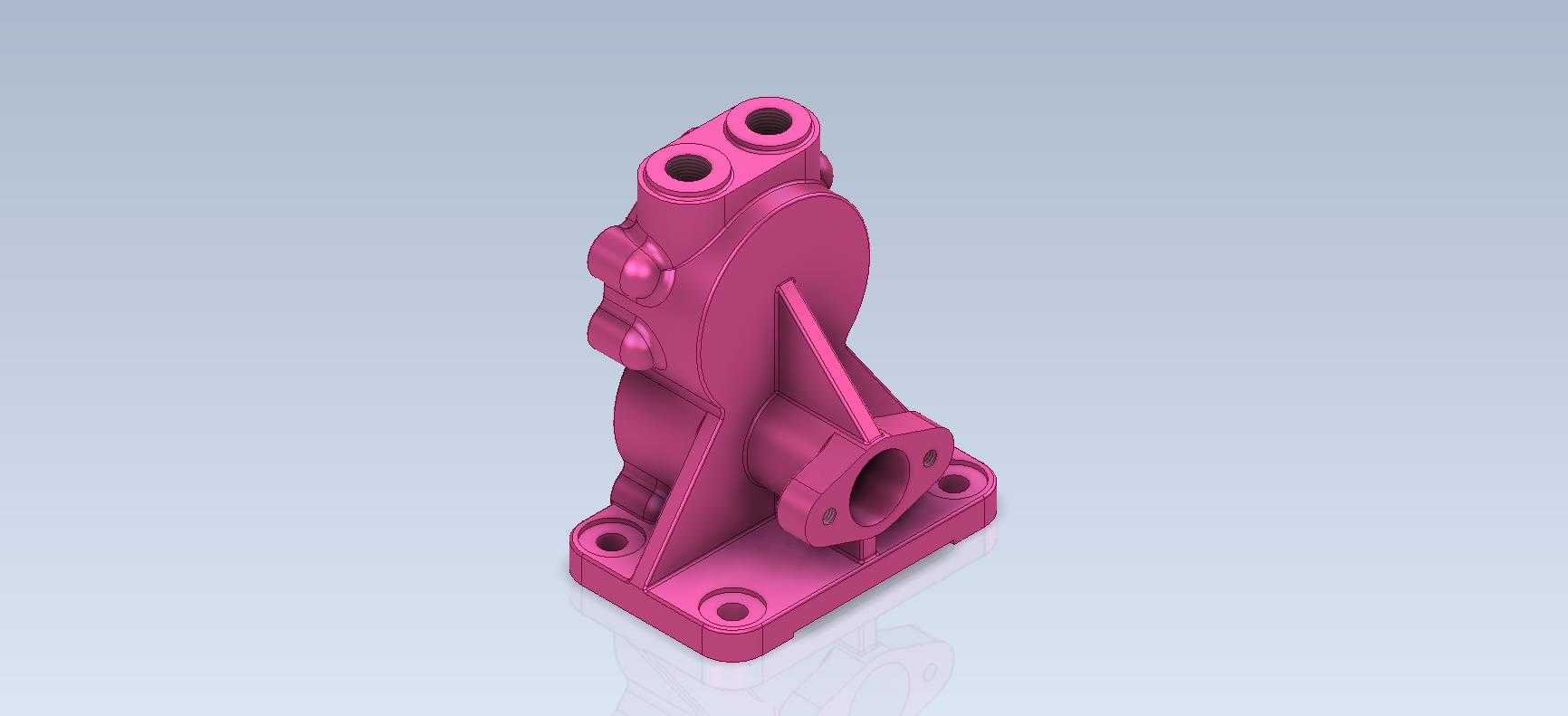 3D CAD基本锻炼/偏心活塞泵/齿轮泵车身/孟加拉邦/bomba de Engranes/autodesk Inventor Pro