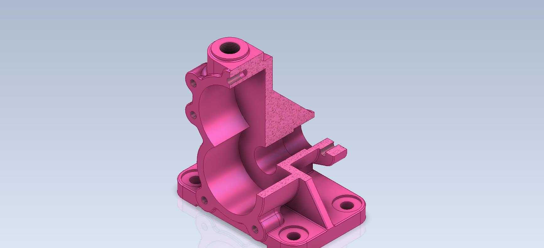 3D CAD基本锻炼/偏心活塞泵/齿轮泵车身/孟加拉邦/bomba de Engranes/autodesk Inventor Pro