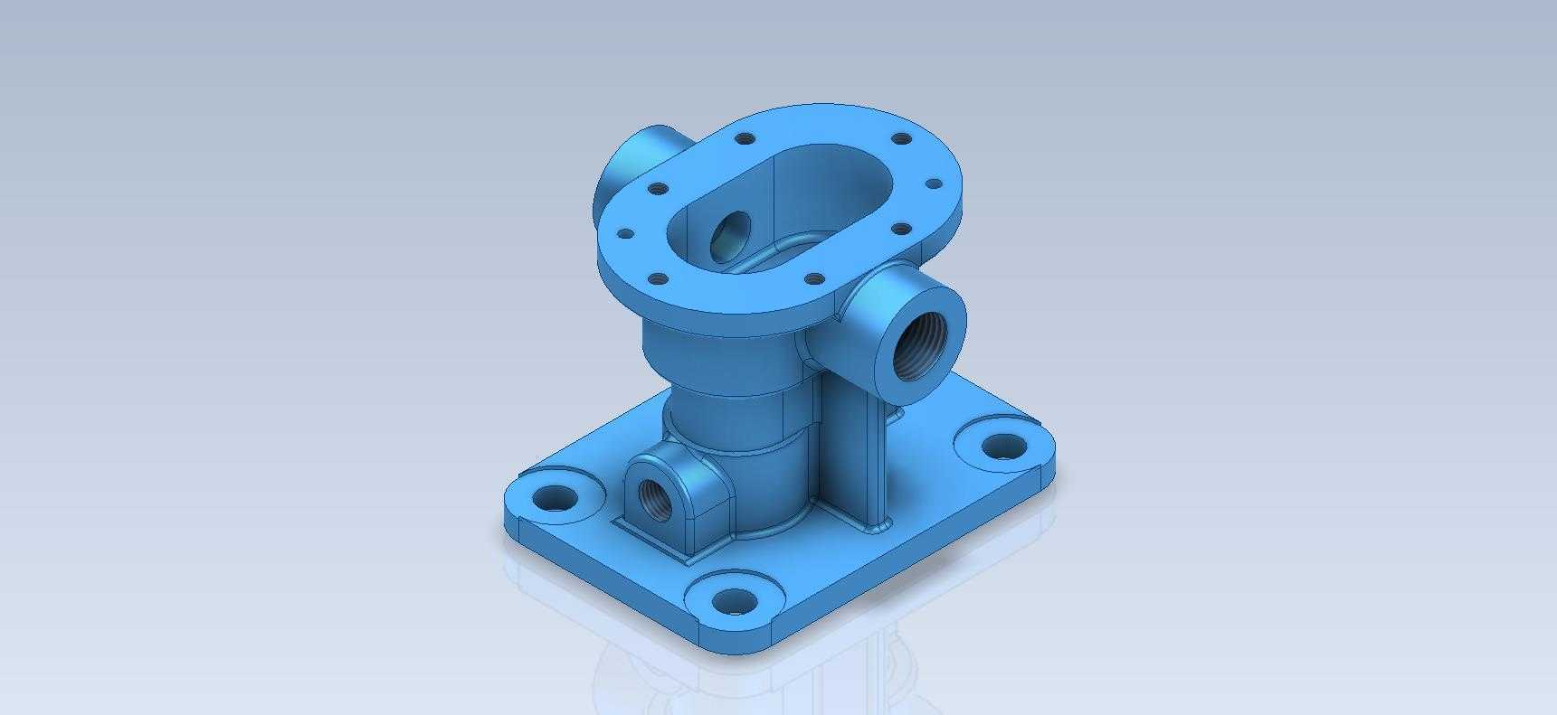 3D CAD基本锻炼/泵身体部位/Cuerpo de Bomba/Autodesk Inventor Pro
