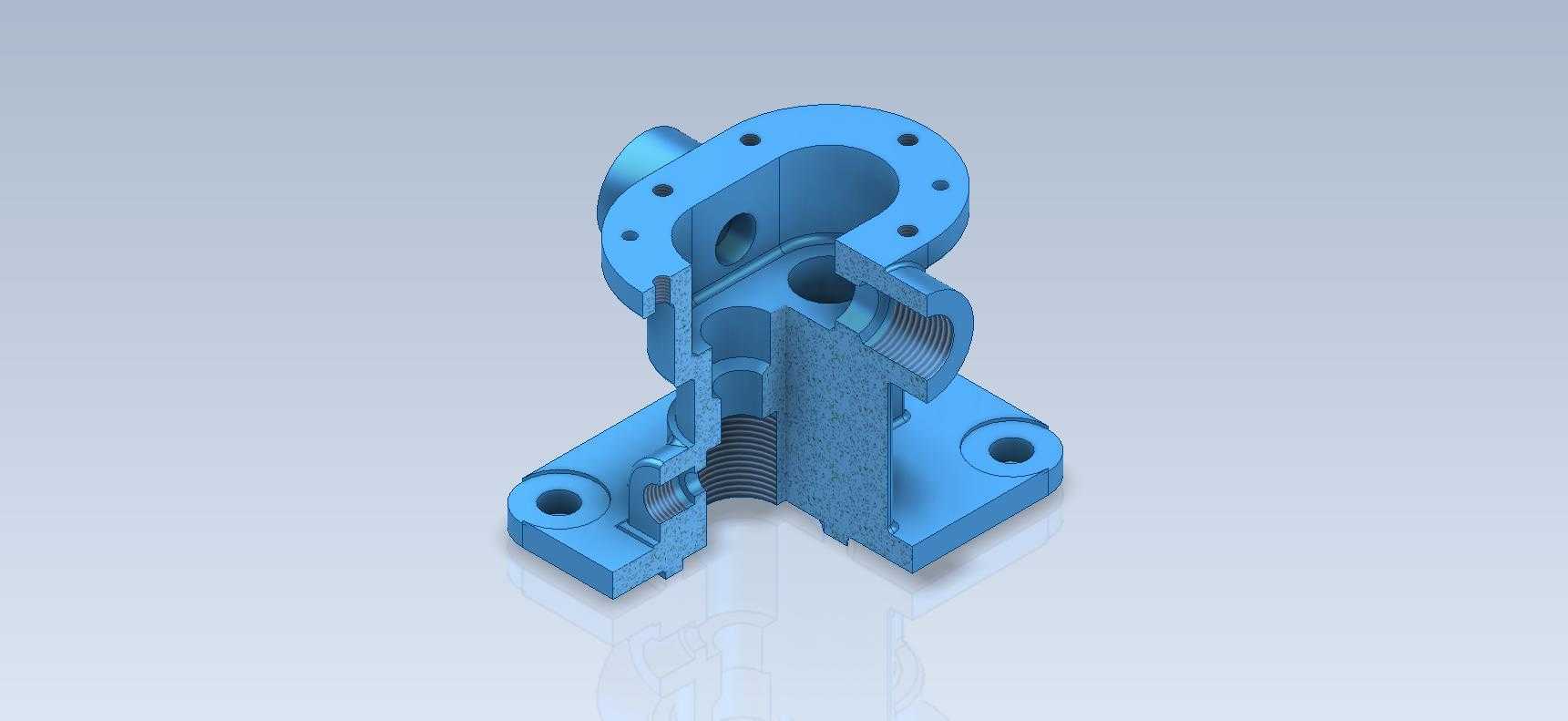 3D CAD基本锻炼/泵身体部位/Cuerpo de Bomba/Autodesk Inventor Pro