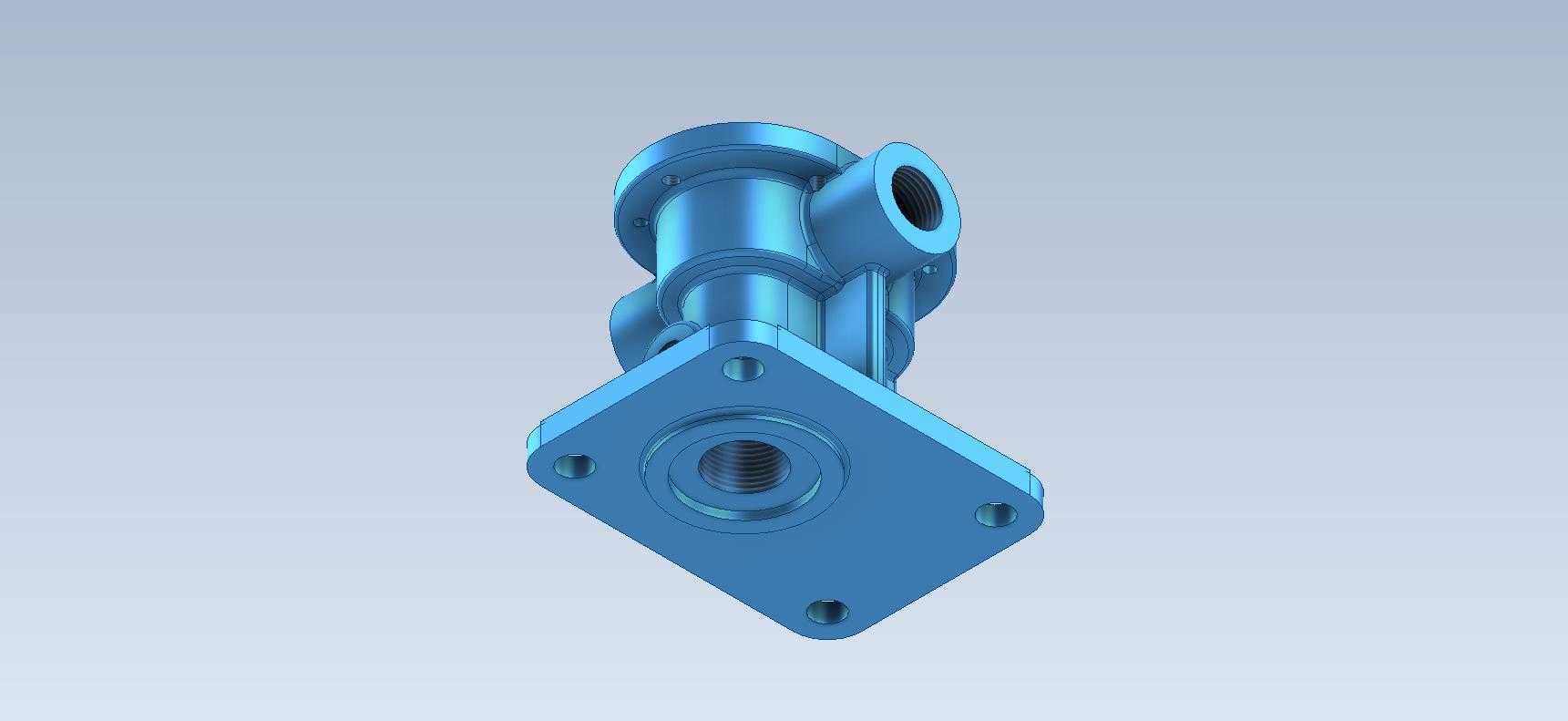 3D CAD基本锻炼/泵身体部位/Cuerpo de Bomba/Autodesk Inventor Pro