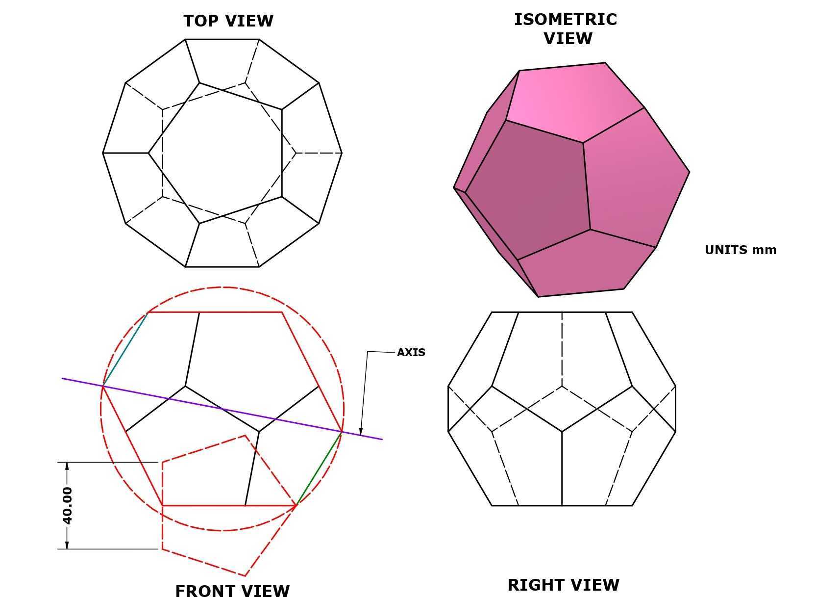 3D CAD基本练习/DodeCahedron/Dodecaedro/Autodesk Inventor Pro