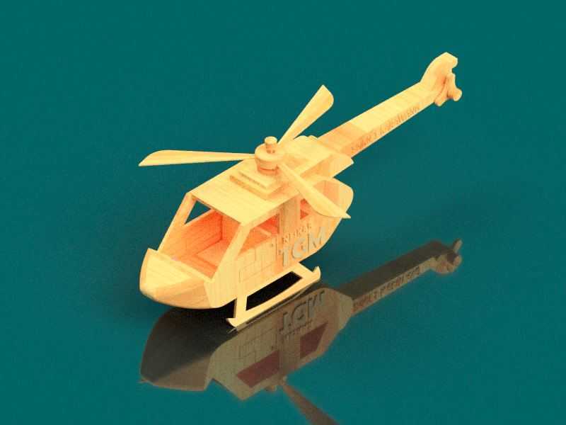  Helikopter Wood 