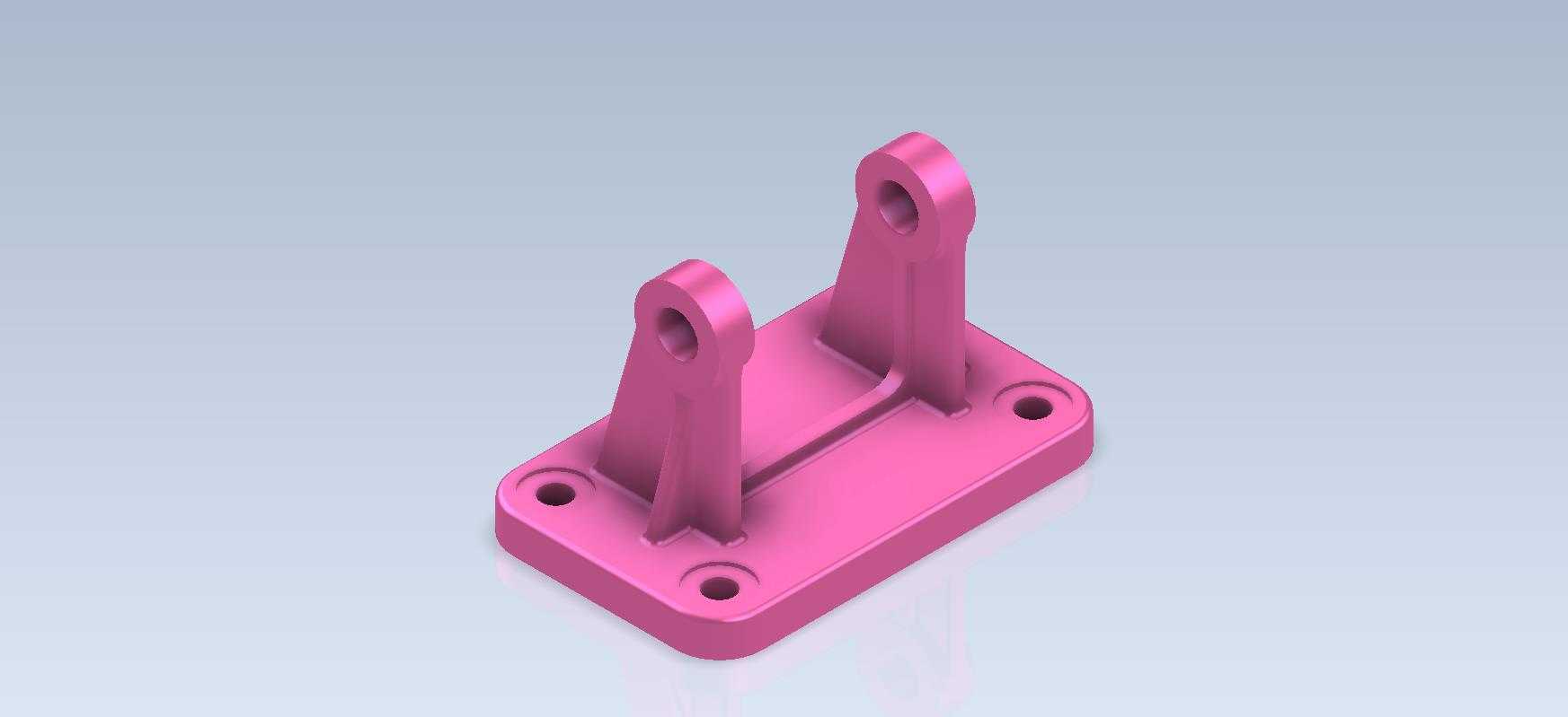 3D CAD 基础练习/支架/支持/Autodesk Inventor Pro