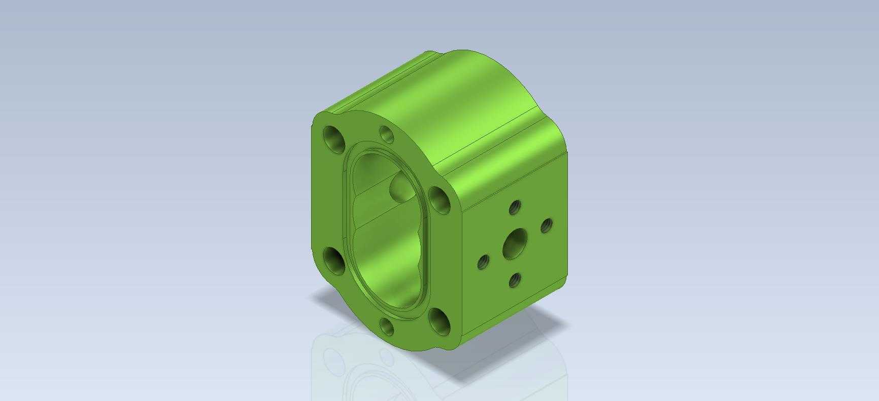 3D CAD基本锻炼/齿轮泵的车身/孟加拉邦雕刻/autodesk Inventor Pro