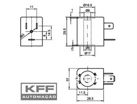 Bobina Válvula 电磁阀四联 12V 21w