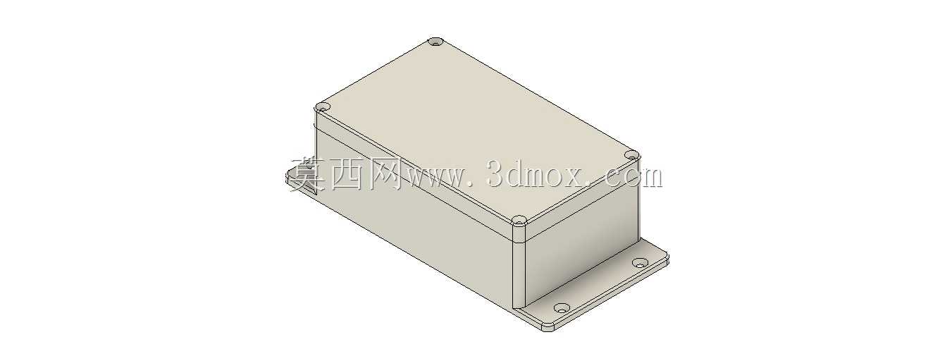 带有法兰200x120x75mm塑料盒的外壳