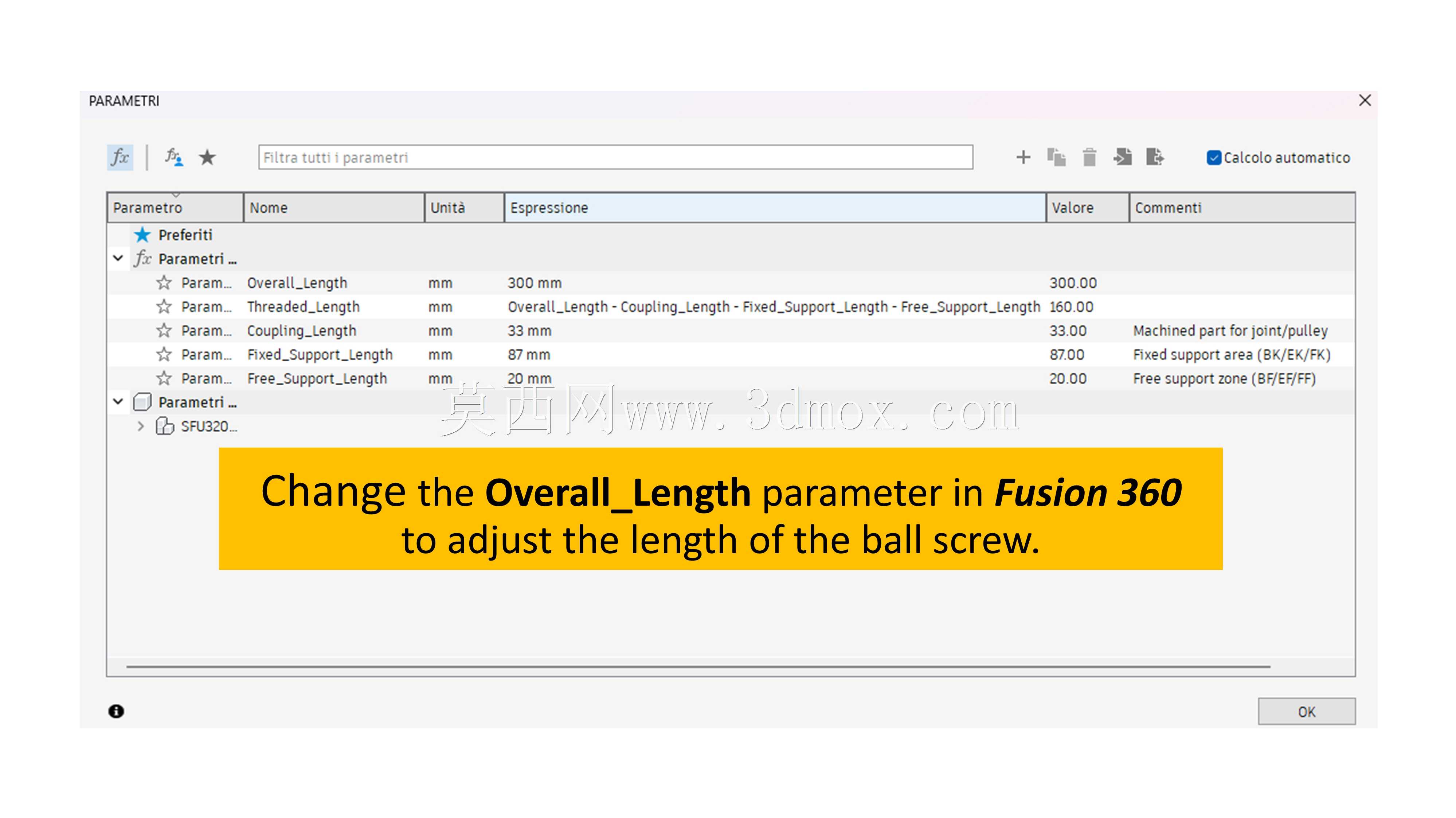  SFU3210���ݶ���Fusion 360�ͺţ� - ���Զ���
