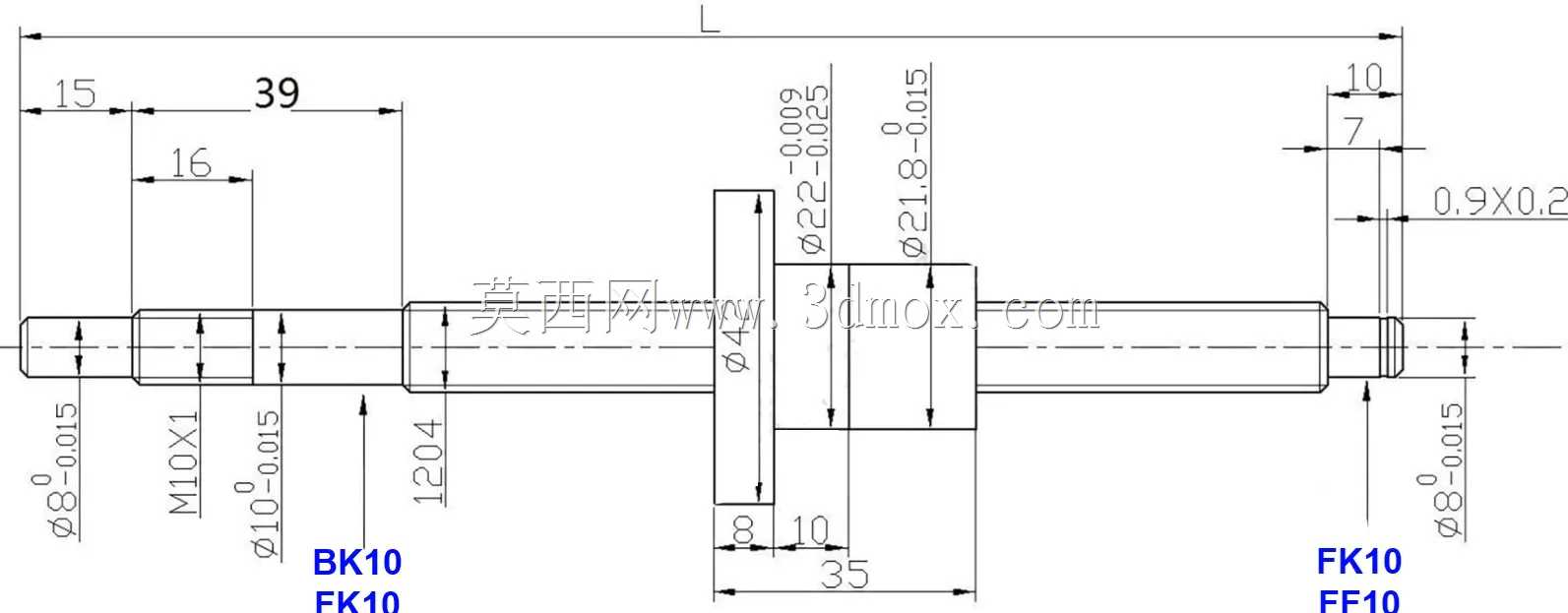 SFU1204球螺钉(Fusion 360型号) - 可自定义