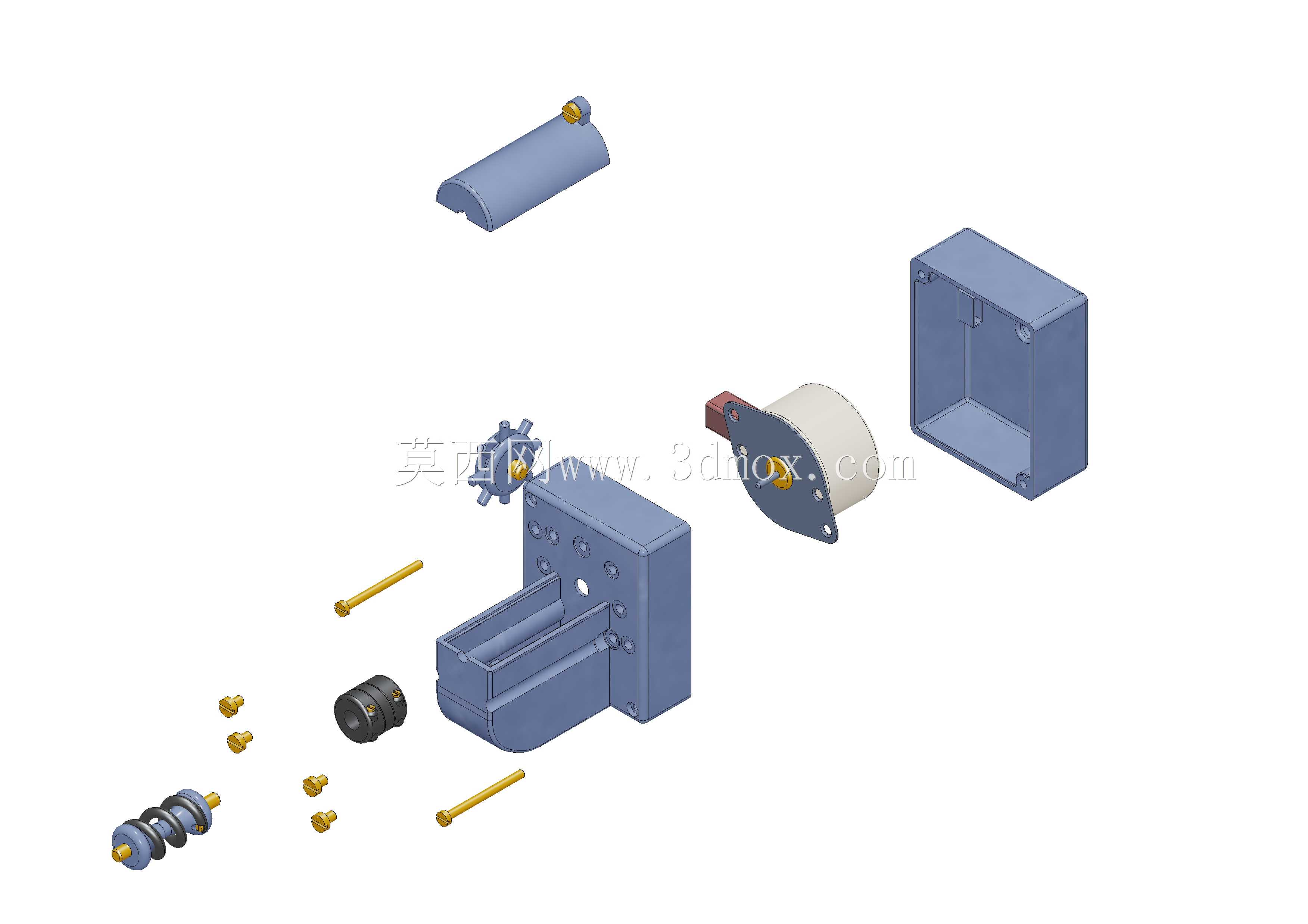 齿轮电机外壳3D型号TOP