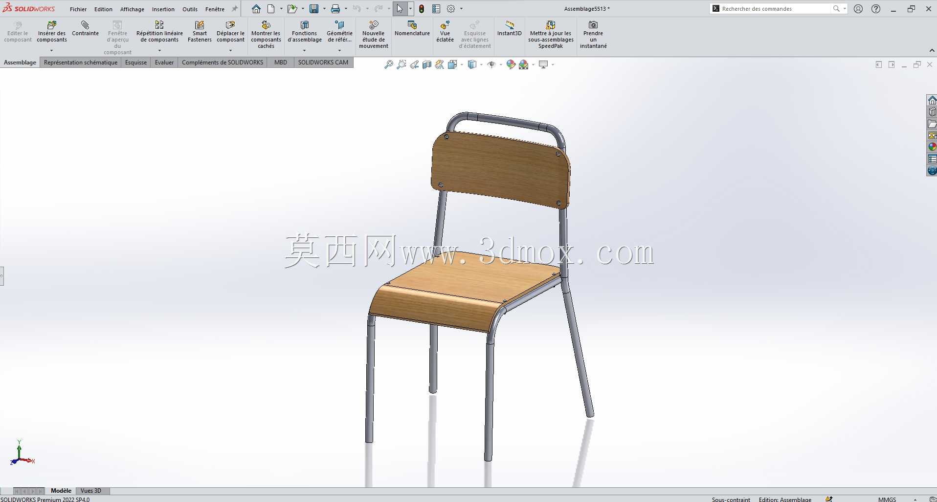 Solidworks 中的椅子