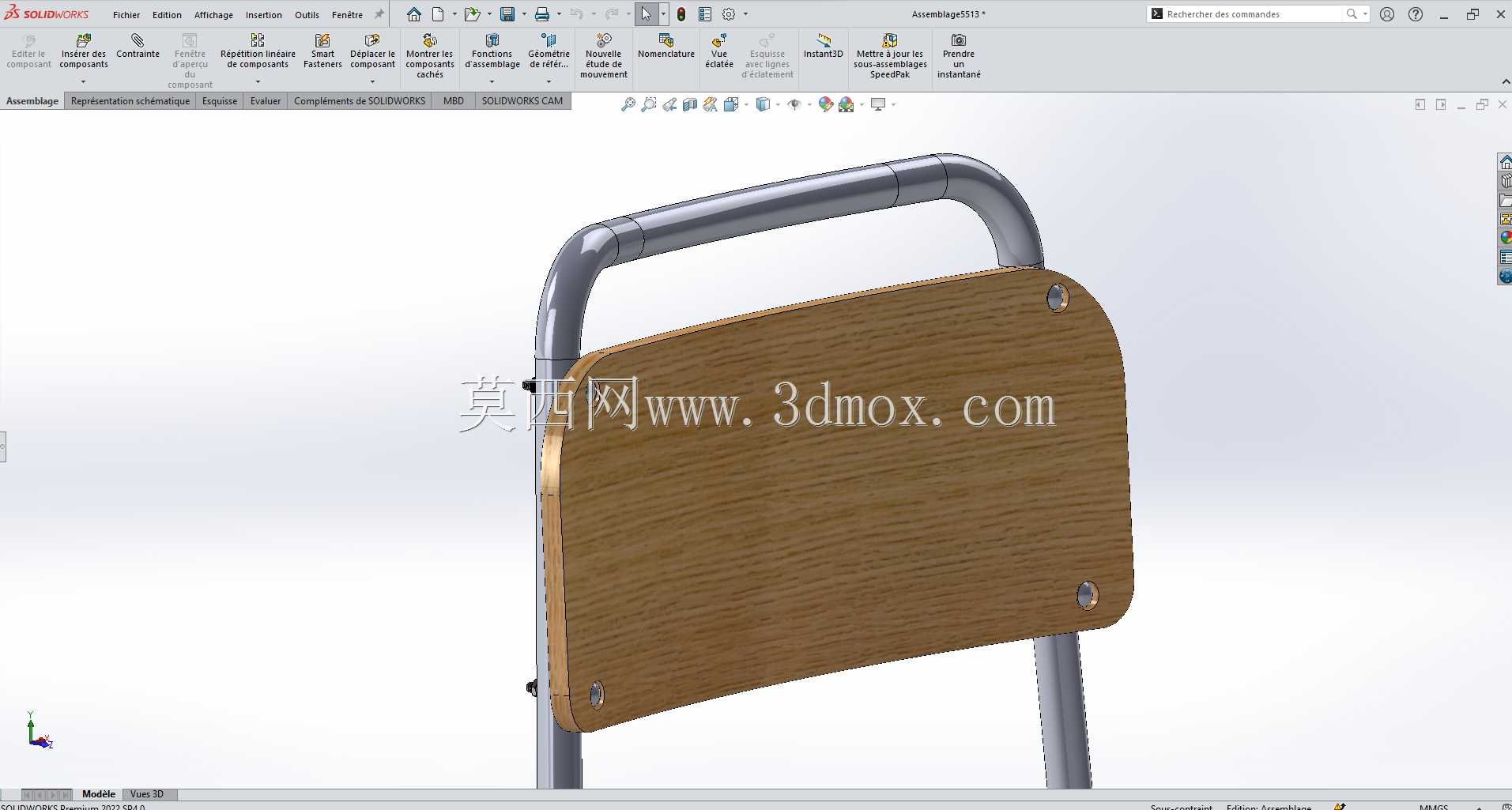 Solidworks 中的椅子