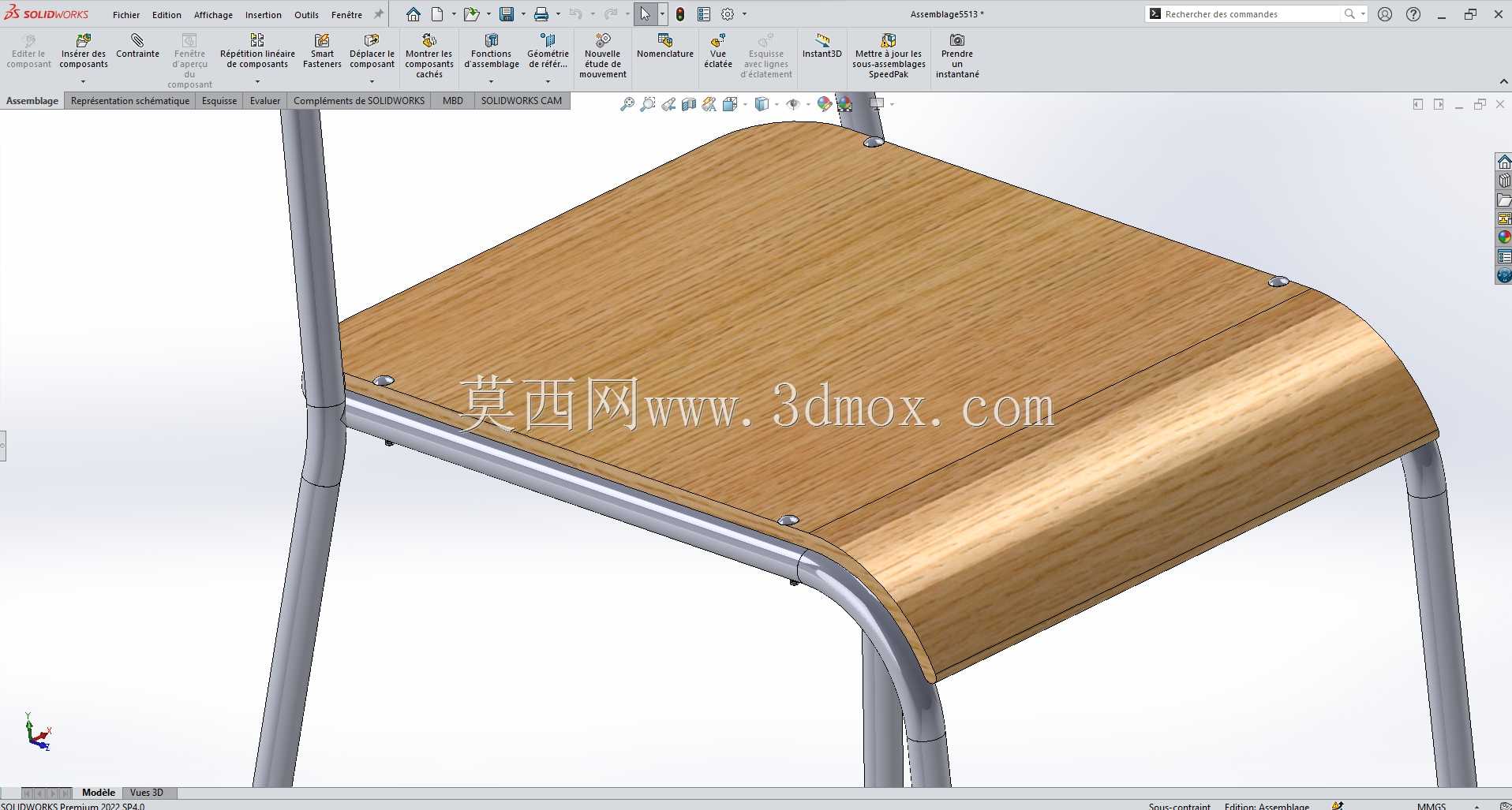 Solidworks 中的椅子